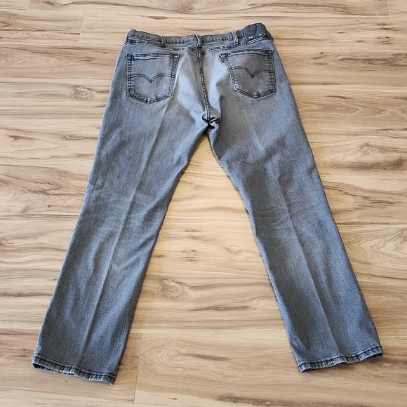 Levi's 514 Straight Fit Dark Gray Denim Jeans W 38 L 32 - Picture 5 of 5